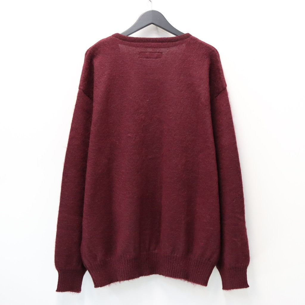 MOHAIR CARDIGAN #BURGUNDY [26FW-WMK-KN09]