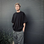 科技風短袖衛衣 #黑色 [BE-51025]