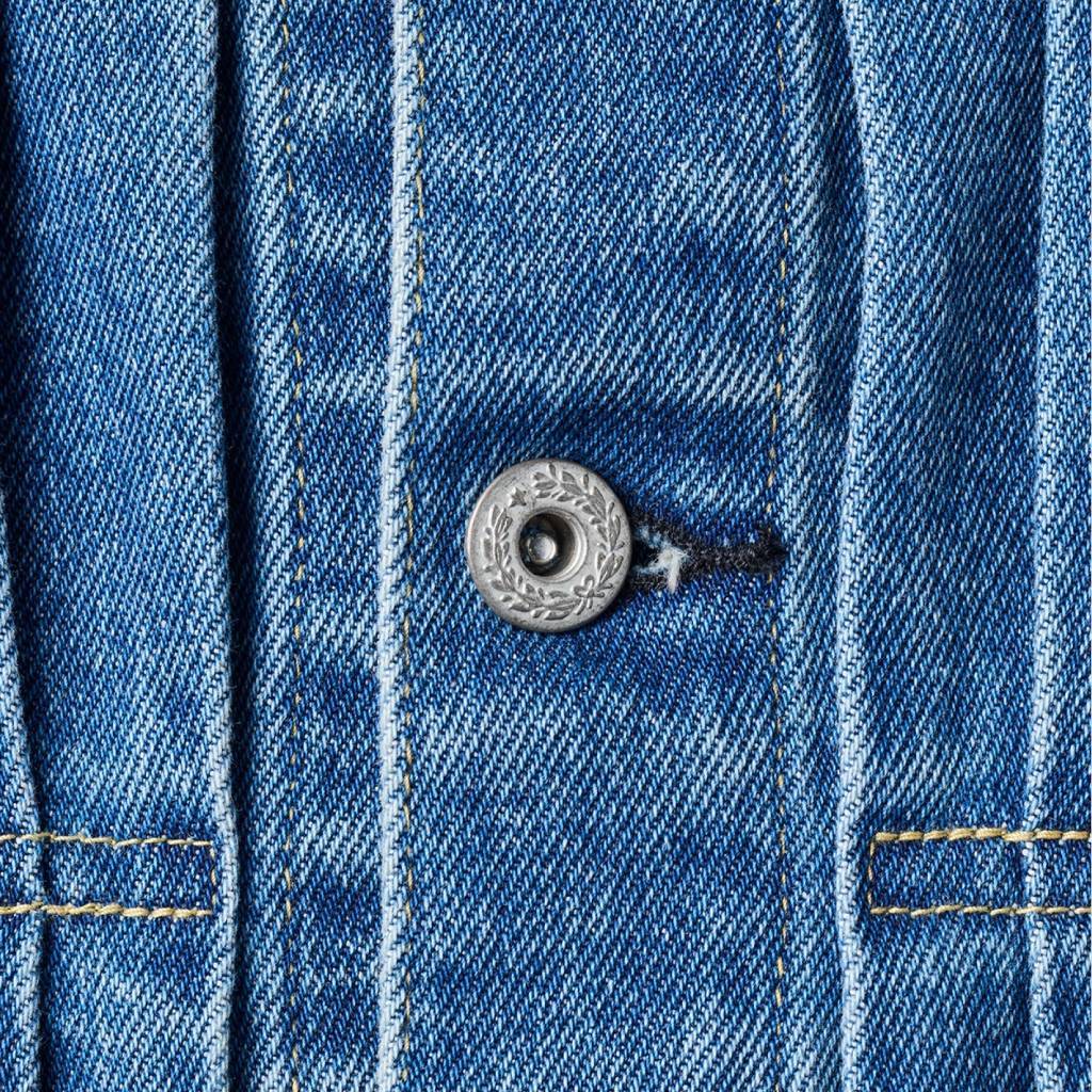 Leather Collar Denim Jacket #Indigo [SD26F-JK01]