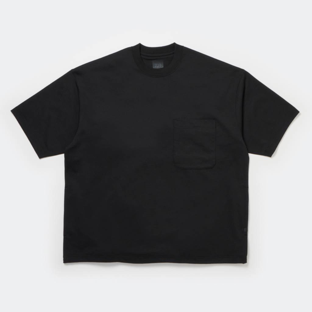 科技口袋圓領短袖T卹 #黑色 [BE-32025W]