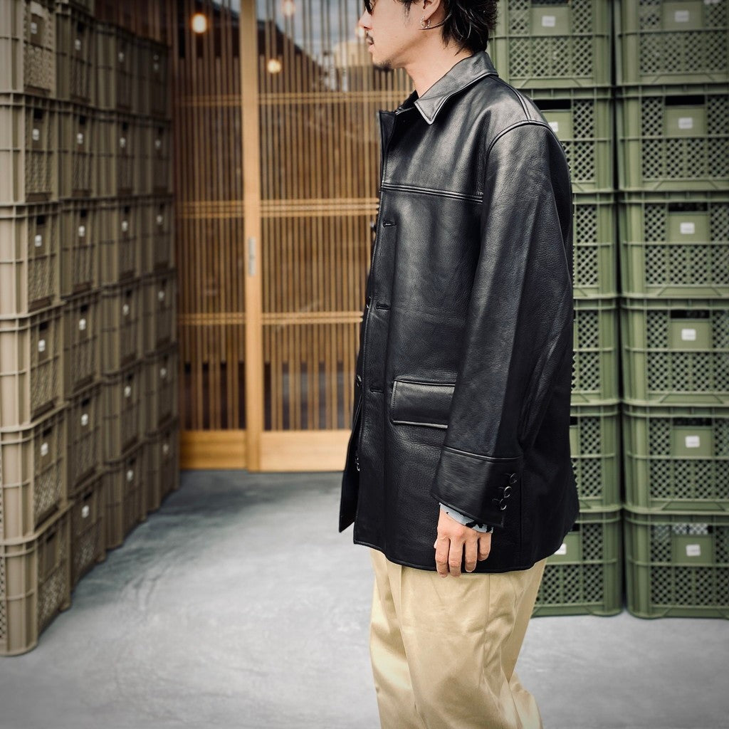 皮革外套（TYPE-2）#黑色 [25FW-WMO-CO04]