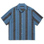 OMBRE STRIPED OPEN COLLAR SHIRT S/S #BLUE [26SS-WMS-OC12]