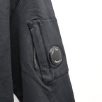 LIGHT FLEECE ZIP HOODED LENS SWEATSHIRT #BLACK 999 [20CMSS081A-002246G]