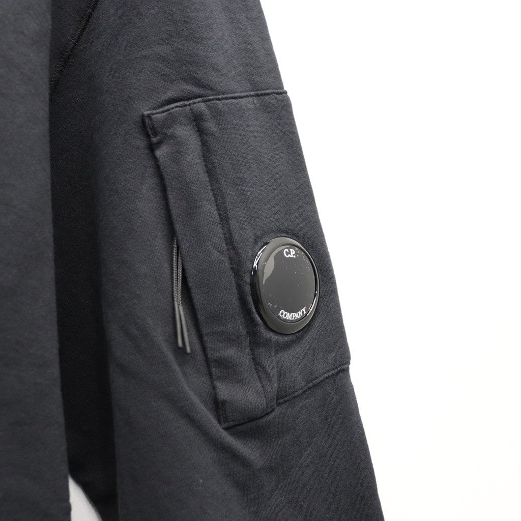 LIGHT FLEECE ZIP HOODED LENS SWEATSHIRT #BLACK 999 [20CMSS081A-002246G]