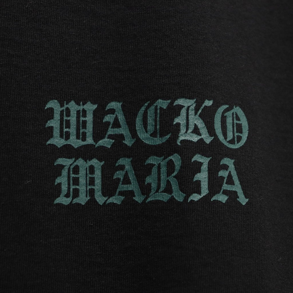 WASHED HEAVY WEIGHT CREW NECK T-SHIRT ( TYPE-2 ) #BLACK/GREEN [26SSE-WMT-WT02]