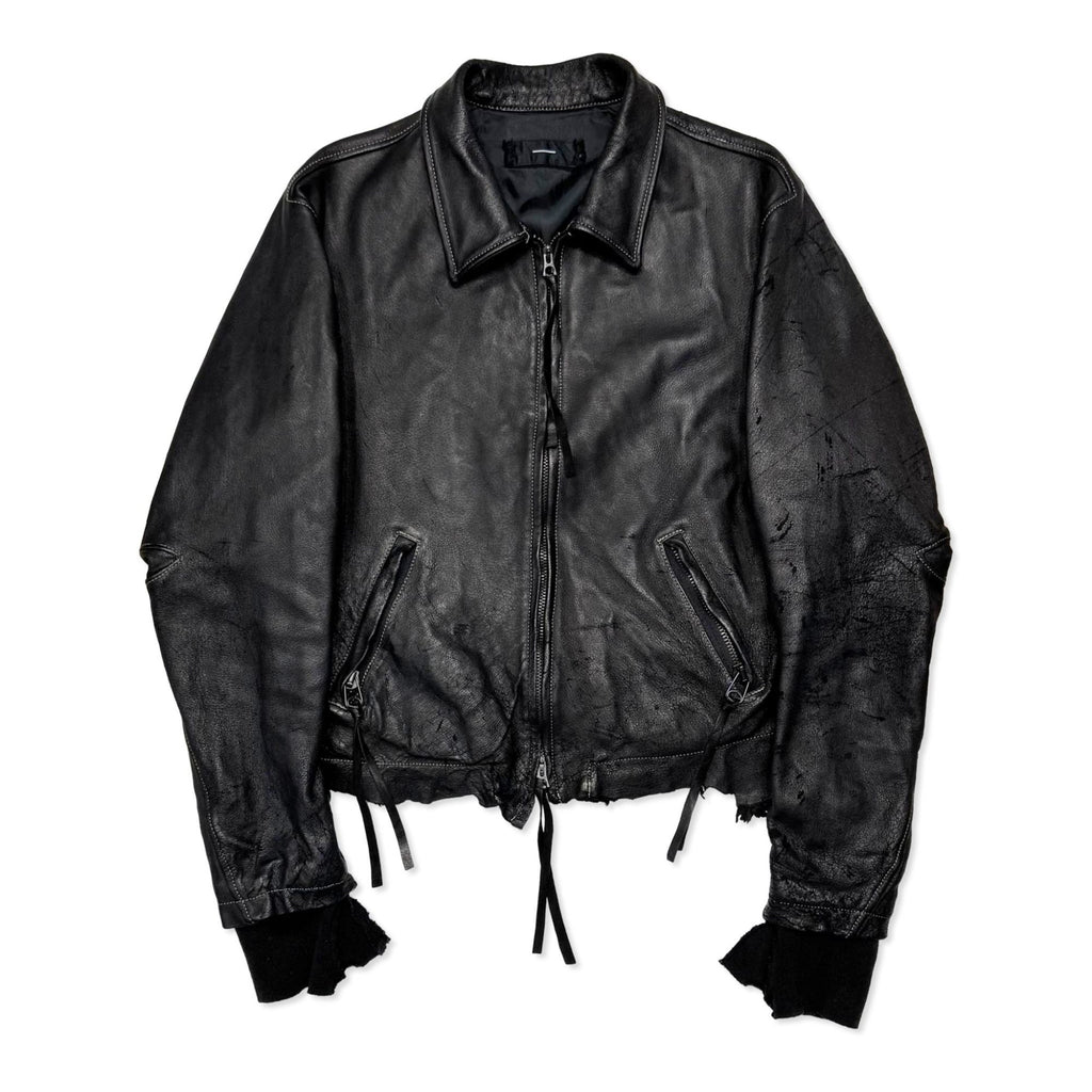 Skin Jacket (VEGETABLE TANNING PIG LEATHER) #BLACK [M-P2-LW1]