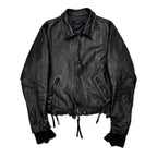 Skin Jacket (VEGETABLE TANNING PIG LEATHER) #BLACK [M-P2-LW1]