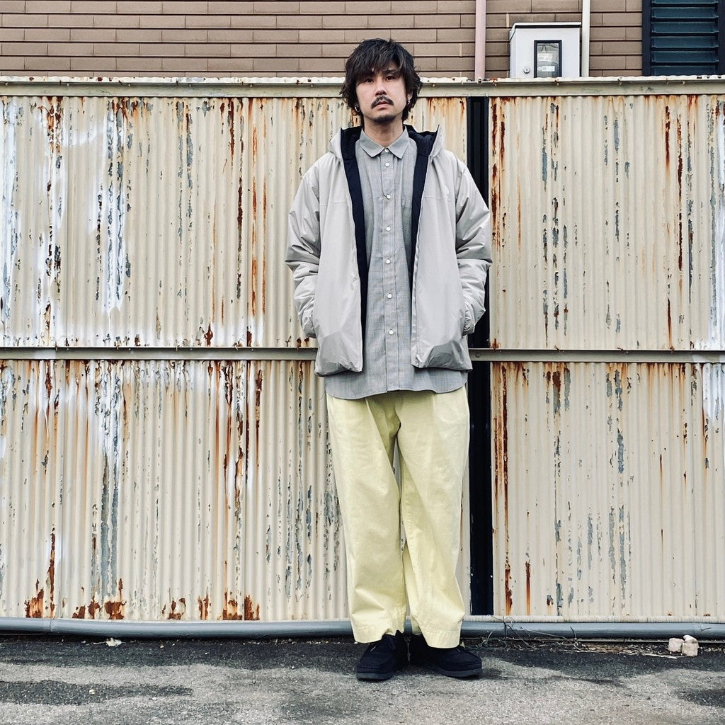 2TUCK WIDE CUT&SEW PANTS #L-YELLOW [AY-1027]