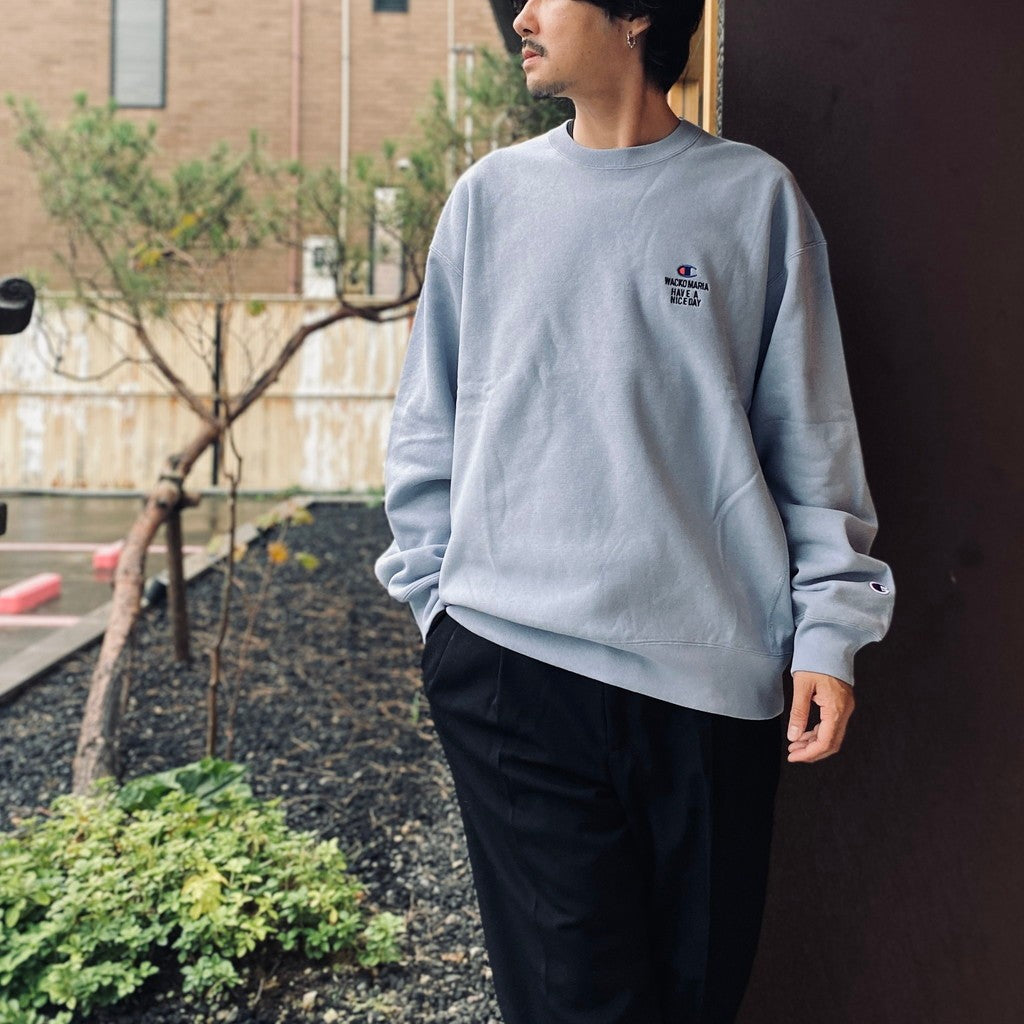 CHAMPION | REVERSE WEAVE CREW NECK SWEAT SHIRT #L-BLUE [26FW-WMC-CP04]
