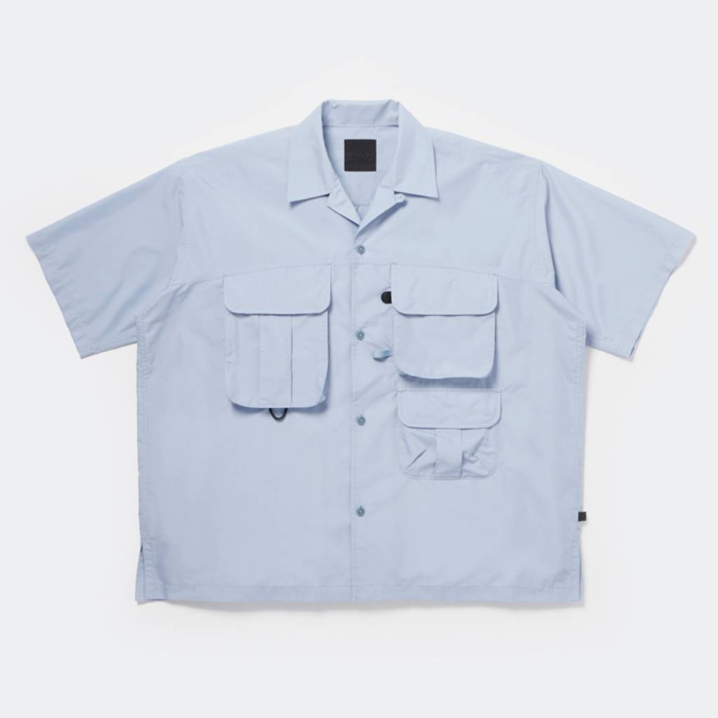 TECH MULTI TOOL POCKET SHIRT S/S SOLID #ICEBLUE [BE-86026]