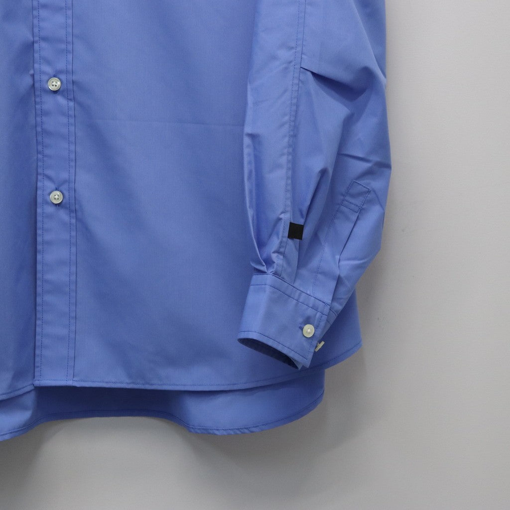 TECH REGULAR COLLAR SHIRT L/S SOLID #SAX [BE-81026] - cocorozashi