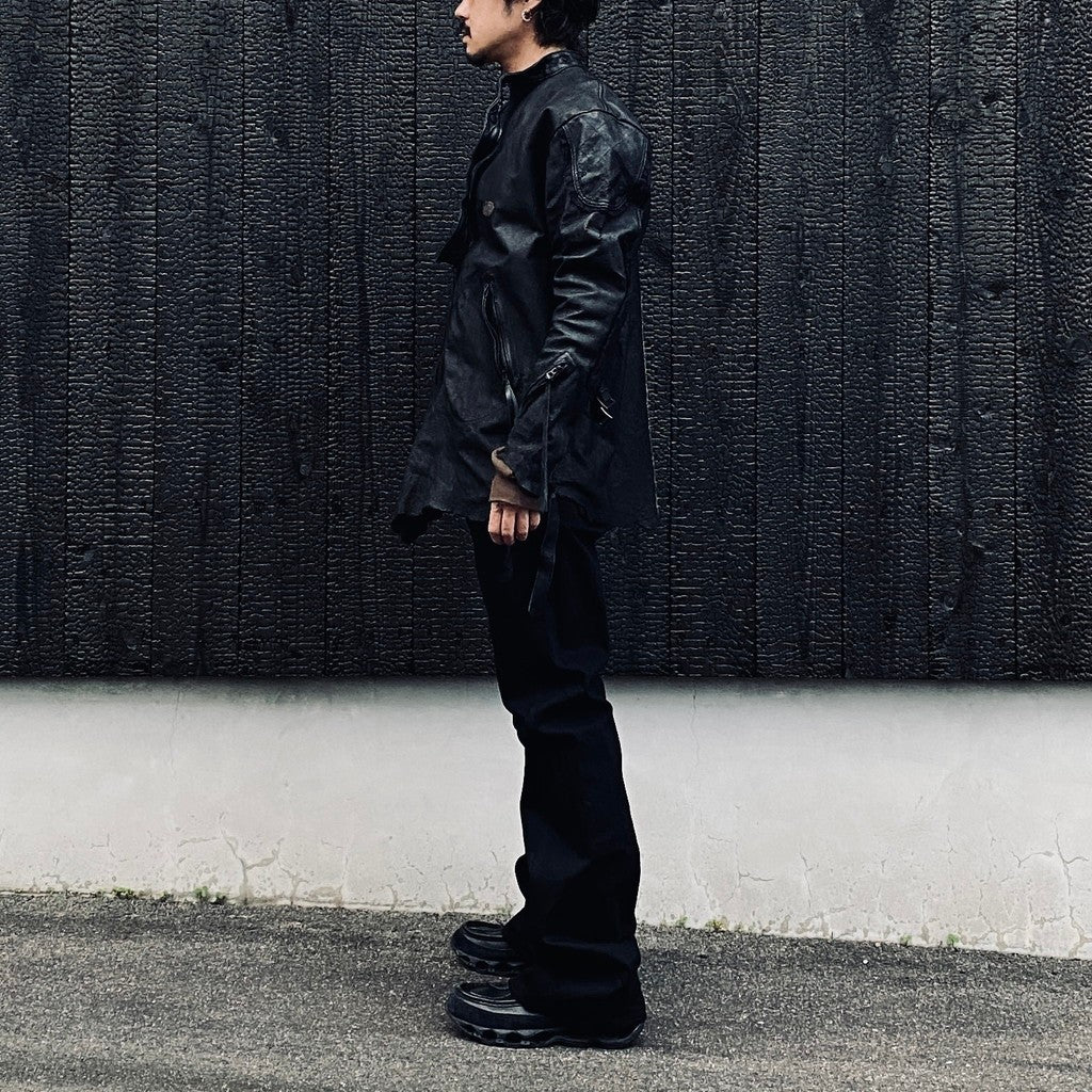 Rustic Edged Easy Rider's (VEGETABLE TANNING PIG LEATHER) #BLACK [M-P1-LW3]