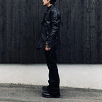 Rustic Edged Easy Rider's (VEGETABLE TANNING PIG LEATHER) #BLACK [M-P1-LW3]