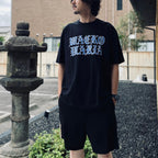 WASHED HEAVY WEIGHT CREW NECK T-SHIRT ( TYPE-12 ) #BLACK-BLUE [26SS-WMT-WT13]
