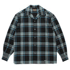 PENDLETON | WOOL OMBRE CHECK OPEN COLLAR SHIRT L/S ( TYPE-3 ) #BLUE / WHITE [26FW-WMS-PE03]