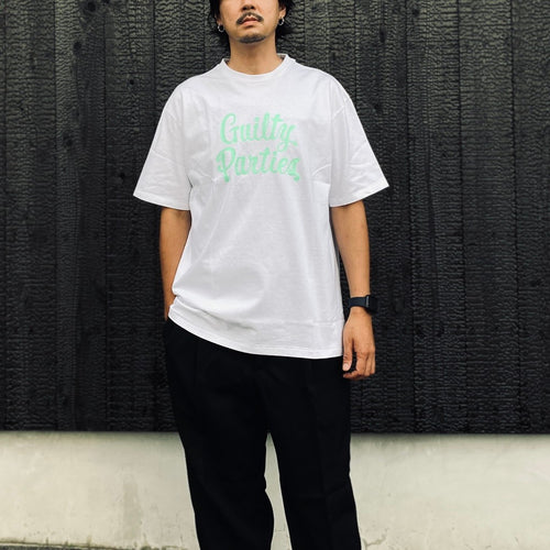 WASHED HEAVY WEIGHT CREW NECK T-SHIRT ( TYPE-14 ) #WHITE / GREEN [26FW-WMT-WT17]