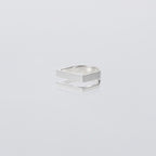 Different Width Ring with Hair Line #SILVER [XOR123]