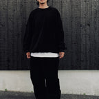 VELOUR L/S CREW #Black [FW26-SW03]