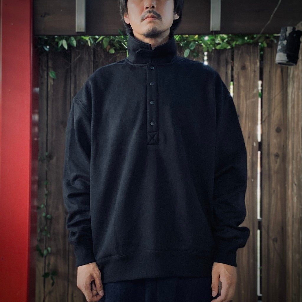 ⭐️ カラーブラック⭐️PRY Balloon-sleeve Sweatshirt TECH SWEAT SNAP PULLOVER #BLACK [BE-53025W] – cocorozashi