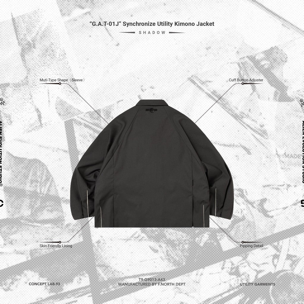 AES | "GAT-01J" Synchronize Utility Kimono Jacket #SHADOW [GOOPI-24AW-SEP-05]