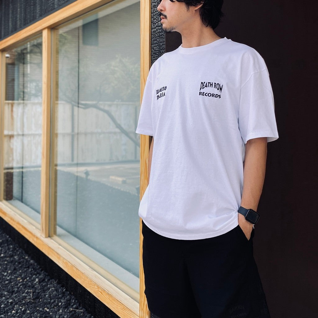 DEATH ROW RECORDS | WASHED HEAVY WEIGHT CREW NECK T-SHIRT #WHITE [DEATHROW-WM-WT02]