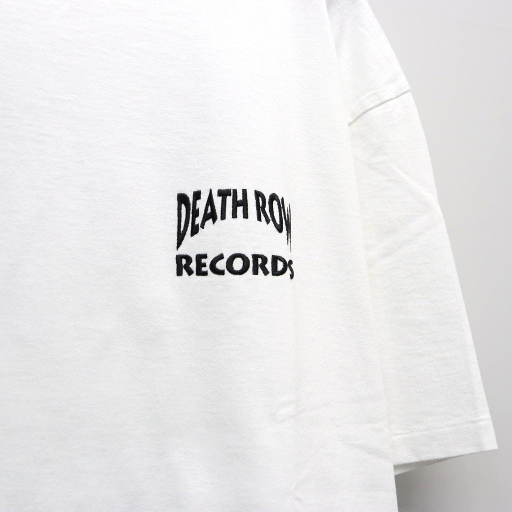 DEATH ROW RECORDS | WASHED HEAVY WEIGHT CREW NECK T-SHIRT #WHITE [DEATHROW-WM-WT02]