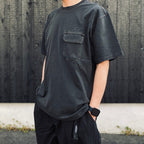 DYED POCKET HALF SLEEVE TEE #DARK GREY [HOD26-01-TS002]