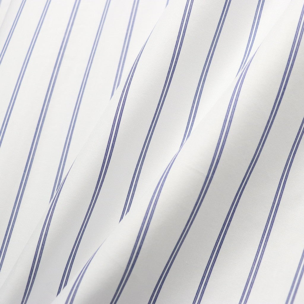 STRIPED OPEN COLLAR SHIRT S/S ( TYPE-2 ) #BLUE [26SS-WMS-OC16]