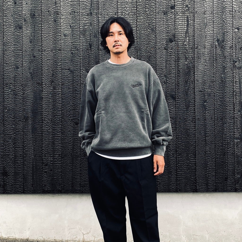 WASHED MIDDLE WEIGHT CREW NECK SWEAT SHIRT ( TYPE-1 ) #GRAY [26FWE-WMC-SS03]
