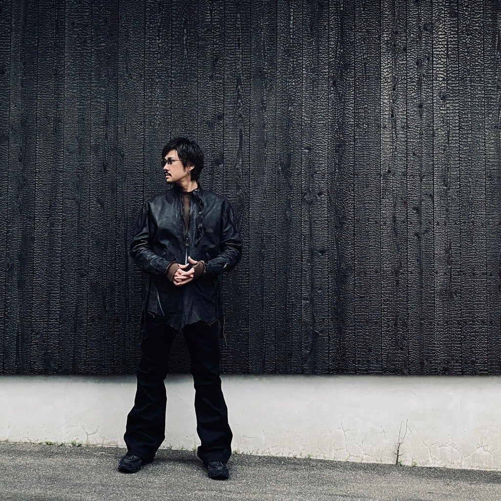 Rustic Edged Easy Rider's (VEGETABLE TANNING PIG LEATHER) #BLACK [M-P1-LW3]