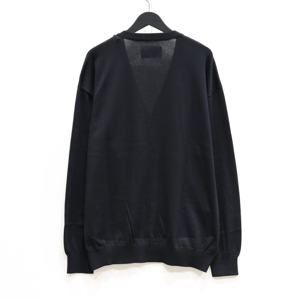 COTTON KNIT CARDIGAN ( TYPE-2 ) #BLACK [25SSE-WMK-KN04]