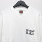 DEATH ROW RECORDS | WASHED HEAVY WEIGHT CREW NECK LONG SLEEVE T-SHIRT #WHITE [DEATHROW-WM-LT01]
