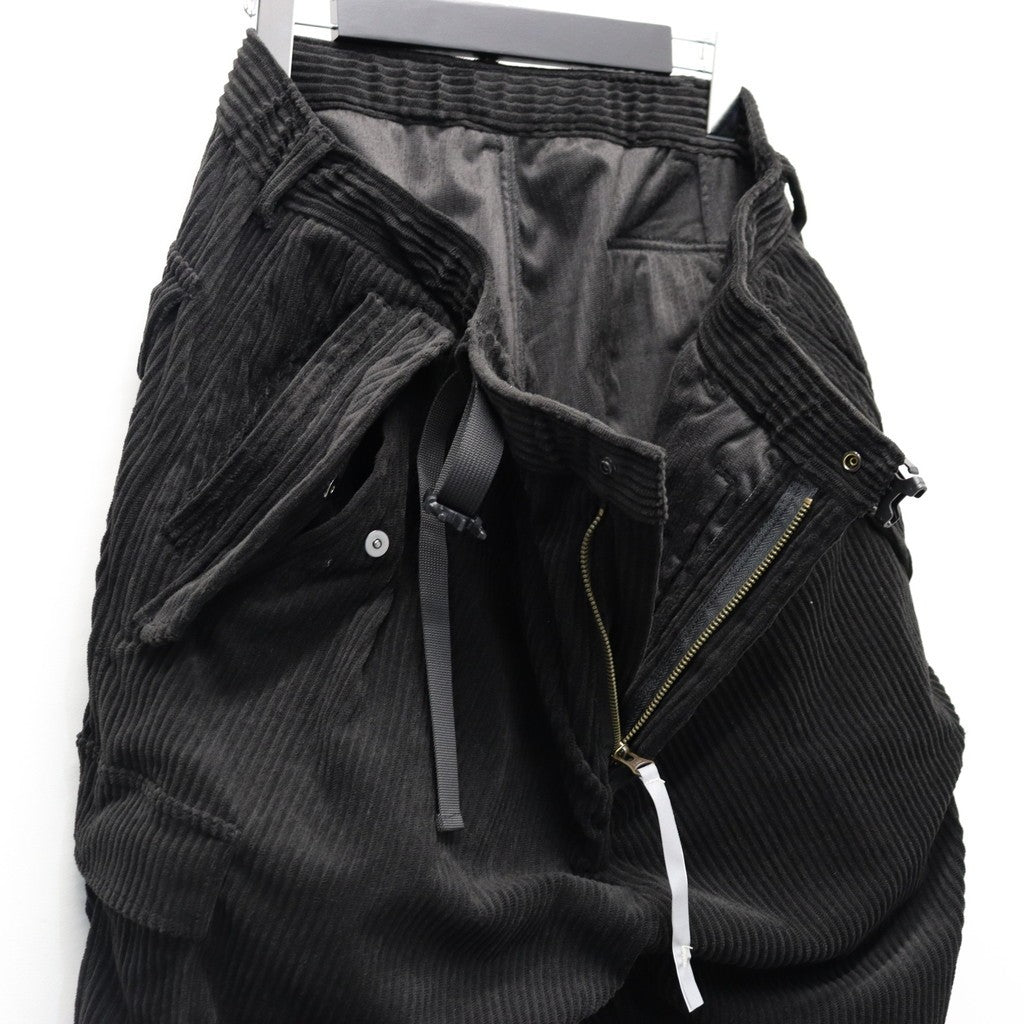 EQUALIZER CORD CARGO PANTS #Black [25FW_B03]