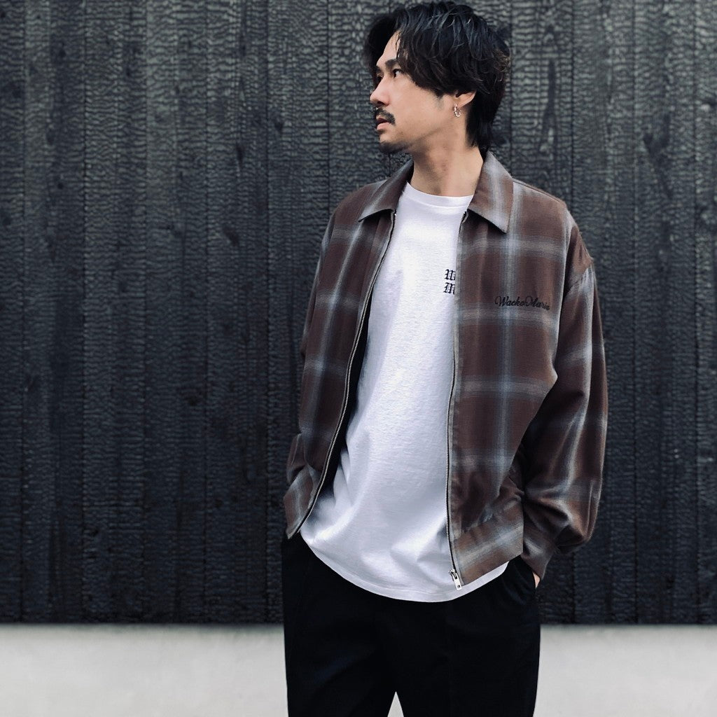 宜*。様 24SS-WMO-BL18 OMBRE CHECK 50'S JACKET -C- -TYPE 1- #BROWN [24SS-WMO-BL18
