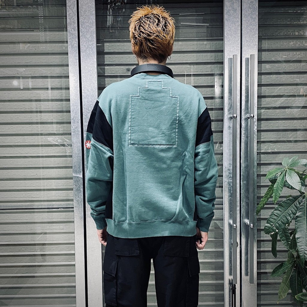 SIDE COLOR CREW NECK #GREEN [CES26CS05]