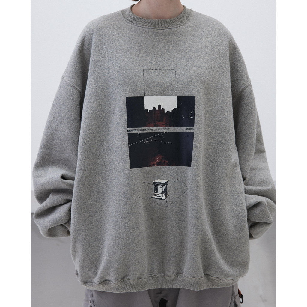 「RE-C01」Ryoiki Exp. 超大圓領毛衣 #M-GRAY [GOOPI-23AW-DEC-03]