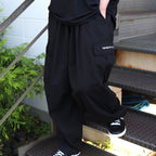 SEERSUCKER CARGO BALLOON PANTS #Black [SU25-B06]