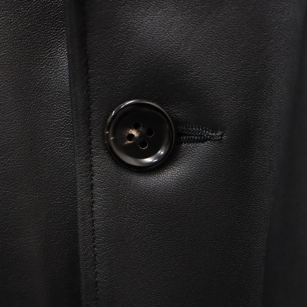 LEATHER COAT ( TYPE-2 ) #BLACK [26FWE-WMO-CO02]
