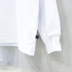 科技抽繩長袖T卹 #白色 [BE-40025]