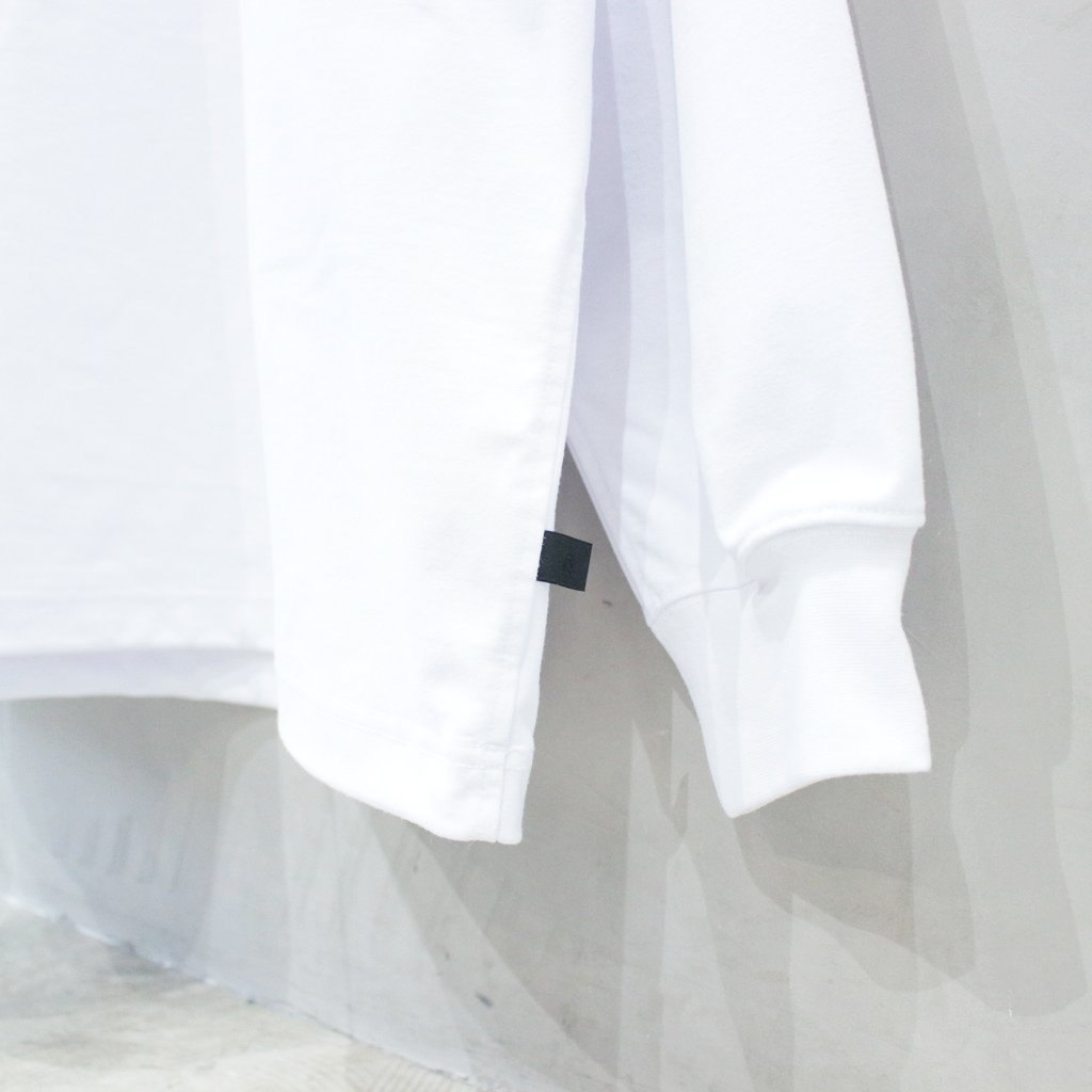 科技抽繩長袖T卹 #白色 [BE-40025]