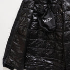 CREW NECK W-ZIP DOWN JKT #BLACK [TAION-104WZ]