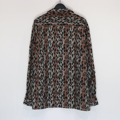 LEOPARD HAWAIIAN SHIRT L/S #GRAY [25SSE-WMS-HI02]