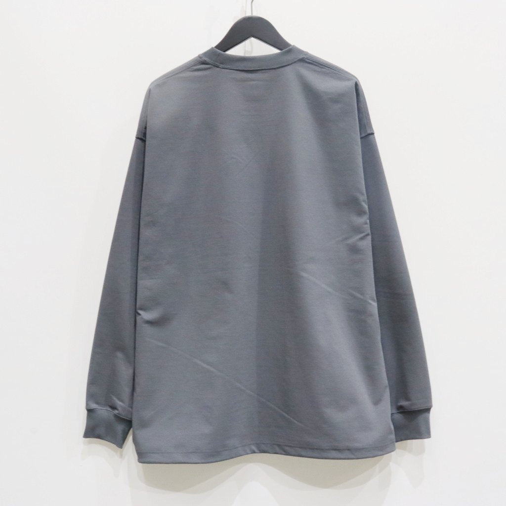 TECH DRAWSTRING L/S TEE #CHARCOAL [BE-40025]
