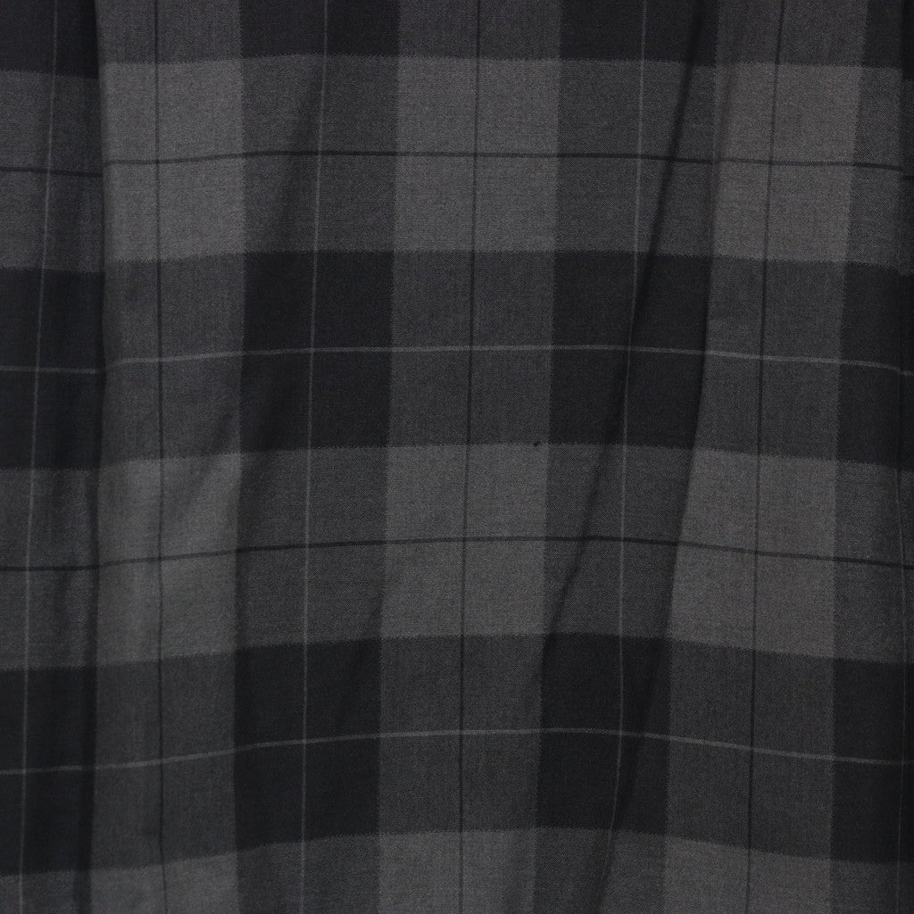 漸層格紋開領長袖襯衫 #灰色 [25FWE-WMS-OC01]