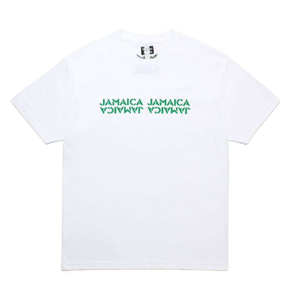 MIGHTY CROWN | FAREAST REGGAE CRUISE 2025 CREW NECK T-SHIRT #WHITE-GREEN [MIGHTYCROWN-WM-TEE02]