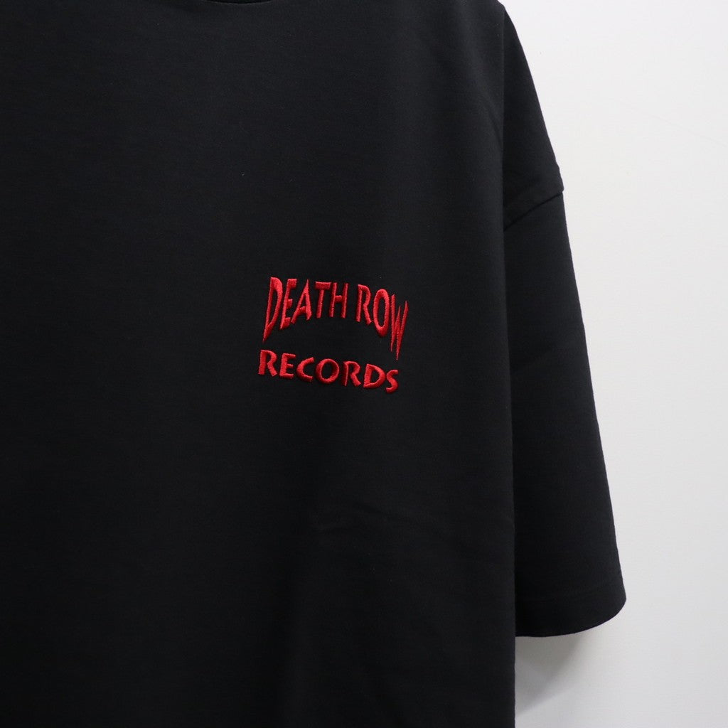 DEATH ROW RECORDS | WASHED HEAVY WEIGHT CREW NECK T-SHIRT #BLACK [DEATHROW-WM-WT02]