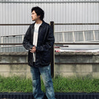 編織皮革連身工作服 #黑色 [BW252-BLC]