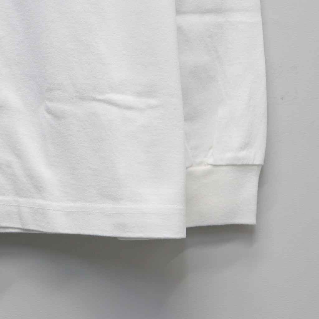 TIM LEHI | WASHED HEAVY WEIGHT CREW NECK LONG SLEEVE T-SHIRT ( TYPE-1 ) #WHITE [25FW-WMT-LT01]
