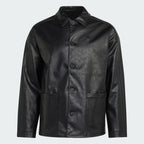 PLEATHER COAT #BLACK [LC8119]