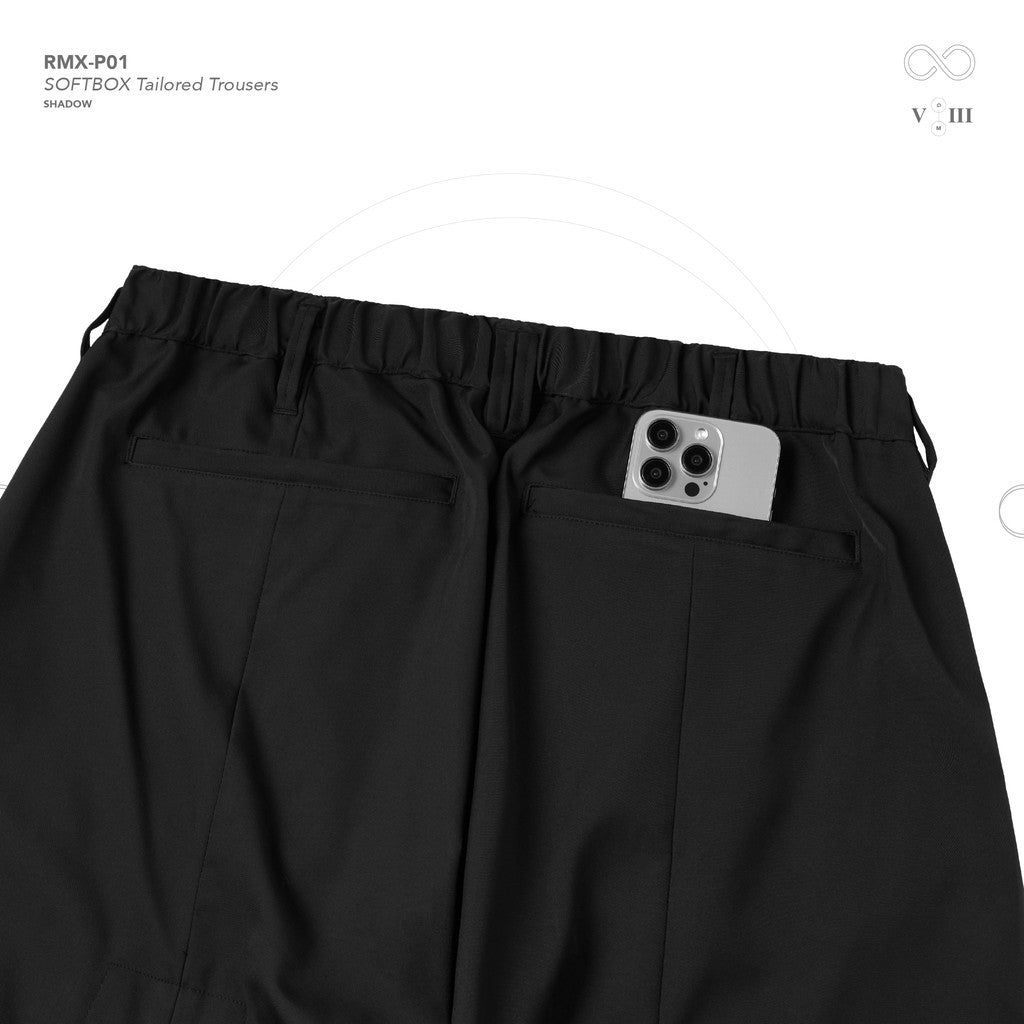 「RMX-P01」 SOFTBOX Tailored Trousers #SHADOW [GOOPI-24AW-DEC-01]